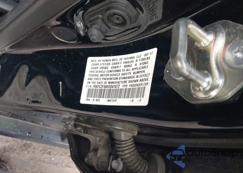 2017 Honda Civic Lx from USA, damaged, VIN 19XFC2F56HE041672